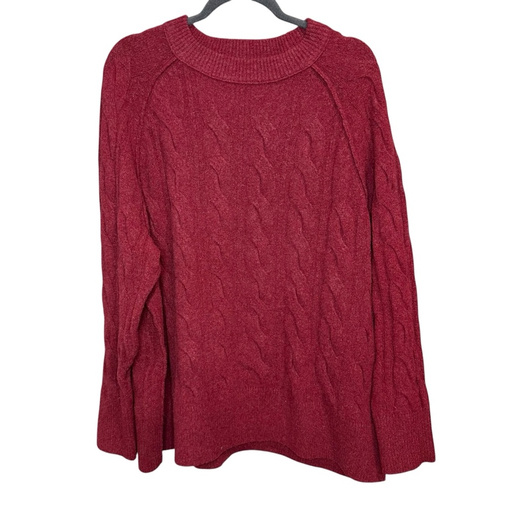 Aerie dark red Cableβ Knit Red Sweater NWT size M